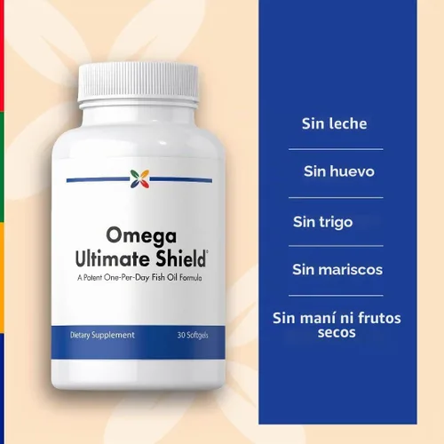 Vista 5 de Deja de envejecer ahora - Suplemento Omega 3 de aceite de pescado - Apoya la salud del corazón - 1,400 mg con EPA y DHA - 30 cápsulas blandas