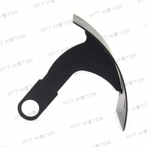 Vista 6 de MT360-010-M Soporte de placa de matrícula curvada negra Soporte de etiqueta de montaje compatible con eje de 1 pulgada