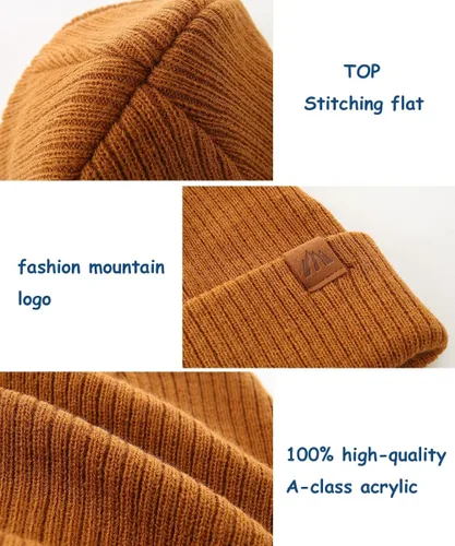 Vista 4 de LMLALML Gorro para niños pequeños, elegante gorro de invierno de punto para niños pequeños