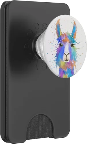 Vista 7 de Cool Llama Design Paint Splatter on White For Llama Lovers - PopSockets Grip and Stand for Phones and Tablets