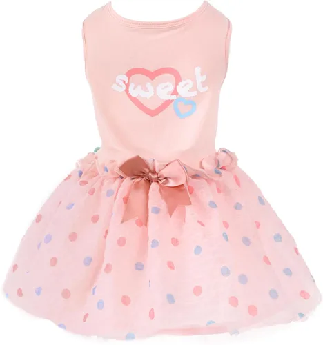 Vista 18 de Laifug Vestido para Perro Cachorro con Estampado Princesa Vestido para Perro Lindo para Fiestas (Rosa, XS)