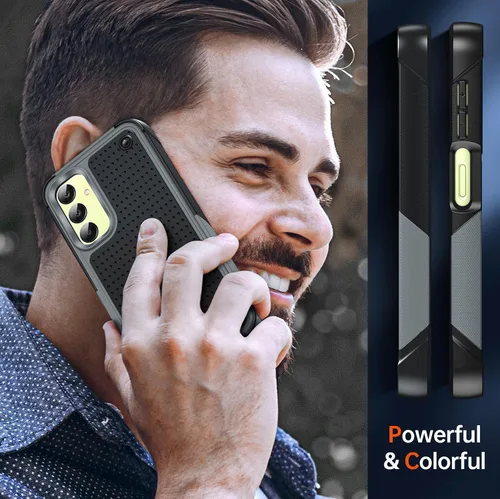 Vista 6 de LeYi Funda compatible con Samsung A25-5G: Funda para Galaxy A25 con protector de pantalla, resistente de doble capa anti arañazos, parte trasera