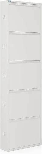 Vista 13 de CEHA Zapatero de metal de 3 niveles con tapa, organizador de almacenamiento de zapatos duradero para entrada, estante de zapatos que ahorra espacio