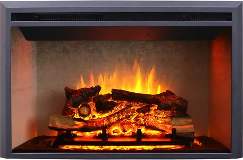 Vista 12 de RICHFLAME Gavin 23 Pulgadas Chimenea Eléctrica de Inserción con Tronco y Altavoz, Diseñada para Montaje en Pared, Apertura para Quema de Madera