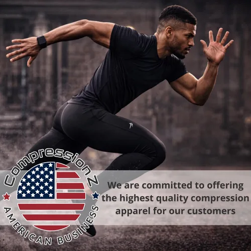 Vista 8 de CompressionZ Pantalones de compresión para hombre, para entrenamiento, deportes Leggings de capa base para correr Negro