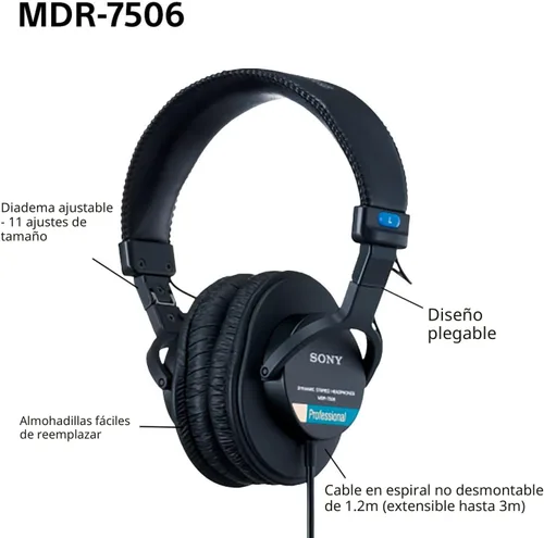 Vista 10 de Sony MDR7506 Auriculares profesionales de diafragma grande