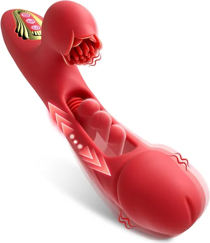 Vista 7 de Juguetes sexuales vibradores de punto G para mujeres, consolador realista 3 en 1, juguete para adultos con 10 modos de vibración y enchufe anal