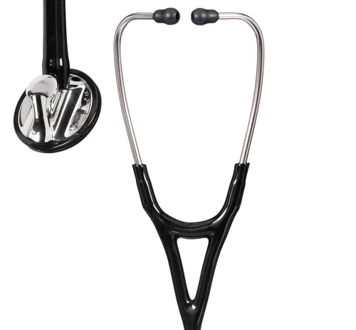 Vista 5 de 3M Littmann Master Cardiology - Estetoscopio 2160, pieza torácica de acero inoxidable, tubo negro de 27 pulgadas (paquete de 3)