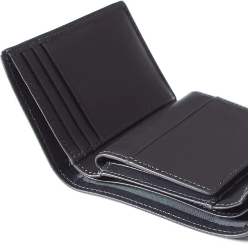 Vista 6 de Trifold con tarjeta portafolios talla única Aceite Negro
