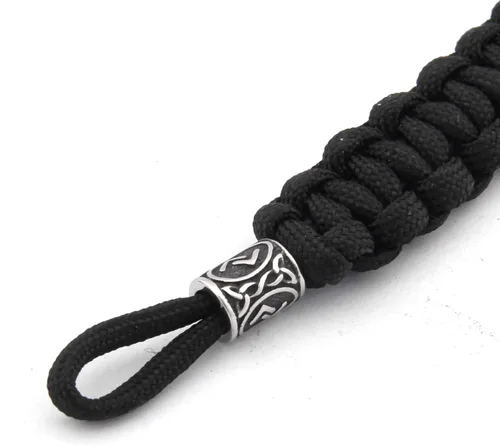 Vista 2 de BAVIPOWER Viking Mammen Thor Hammer - Pulsera trenzada con 4 opciones de longitud, acero inoxidable, joyería pagana Asatru para hombres y mujeres