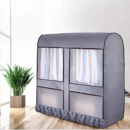 Vista 2 de Funda para soporte de ropa – Protección contra el polvo, perchero de ropa, bolsa de almacenamiento, riel de ropa, cubierta protectora con cremallera