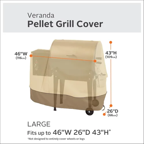 Vista 2 de Classic Accessories Cubierta para parrilla de pellets de 46 pulgadas resistente al agua Veranda