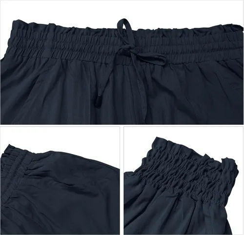 Vista 6 de GUOLEZEEV Pantalones deportivos de cintura alta, holgados, para senderismo, casuales, ligeros, cónicos, con bolsillos