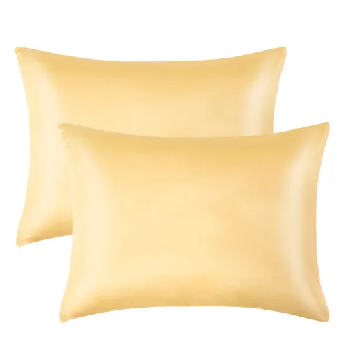 Vista 11 de FLXXIE Paquete de 2 fundas de almohada de satén con cremallera para niños pequeños, 13 x 18 pulgadas, lujosas y sedosas, suaves, de viaje, para Negro