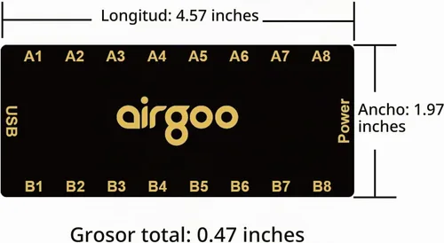Vista 5 de Airgoo 16-Port Magnetic-Mount USB ARGB Controller Support SignalRGB OpenRGB