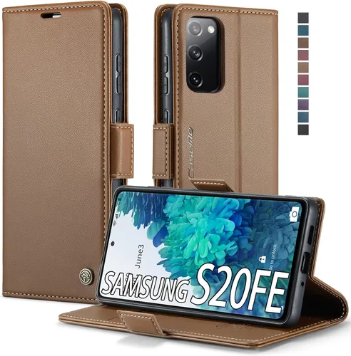 Vista 10 de Funda tipo cartera para Samsung Galaxy S20 FE 5G, con soporte magnético, de piel, con tarjetero de identificación y tarjeta de crédito para Samsung