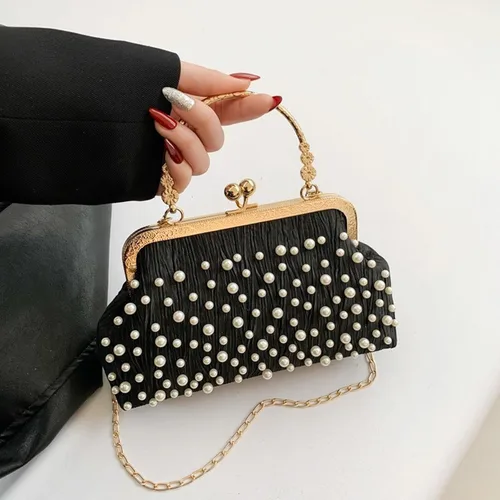 Vista 7 de Tote Bag for Women, Elegant Women's Handbag Fashionable Evening Party Purse with Metal Chain Shoulder Bag