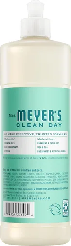 Vista 2 de Mrs. Meyer's Clean Day - Detergente líquido para platos, aroma a menta, fórmula biodegradable, edición limitada, paquete de 3 unidades, 16 fl oz
