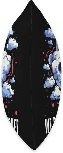 Vista 2 de Smoking Puff Smoker Smoky Lover - Almohada de marihuana, 16 x 16 pulgadas, multicolor