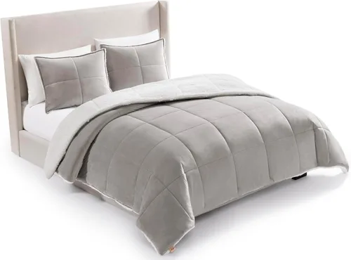 Vista 13 de UGG Blissful - Juego de edredón tamaño King, cálido y reversible, 3 piezas, color azul imperial Fits King & California King Beds, Cozy & Soft