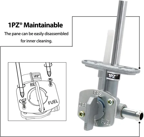 Vista 4 de 1PZ SL1-P01 Válvula de Grifo de Tanque de Combustible de Reemplazo para Yamaha YFS200 YFM250 YFM350 YFM400 YFM600 YFZ350 YFZ450 Suzuki DRZ400 FZR600