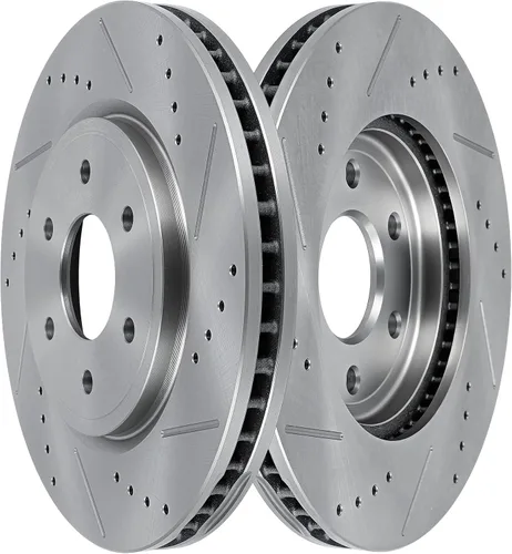 Vista 24 de SCITOO Rotores de freno trasero para Honda para CR-V 2002-2004 Frenos de disco perforados y ranurados Rotores de reemplazo: 31304 Brakes Kit Fit