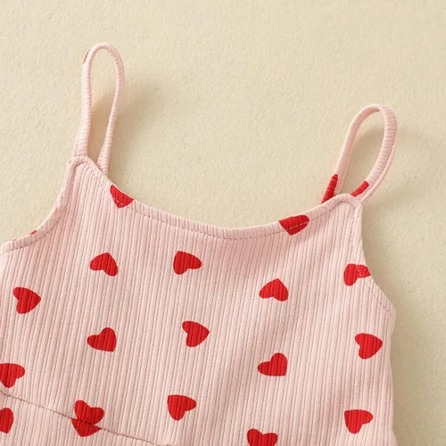 Vista 3 de Traje de 4 de julio para niña pequeña, traje rojo, blanco y azul, estampado de helado, ropa del 4 de julio