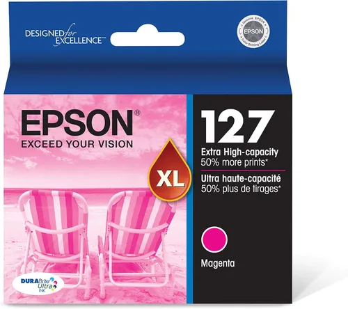 Vista 4 de Epson T127 DURABrite Ultra Ink Cartucho negro de capacidad estándar (T127120-S) para determinadas impresoras Stylus y fuerza de trabajo y Epson