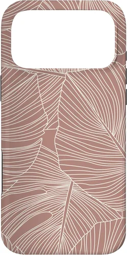 Vista 22 de Modern Minimal Neutral Tropical Monstera Leaf (Terracotta) Case for iPhone 17