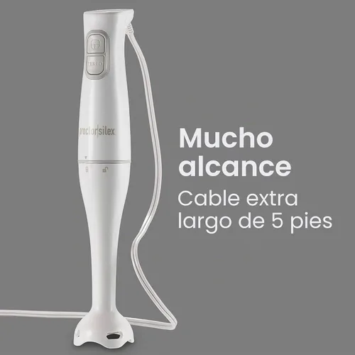 Vista 6 de Proctor Silex Batidora eléctrica de inmersión con batidora de mano desmontable apta para lavavajillas, 2 velocidades, 150 vatios, color blanco