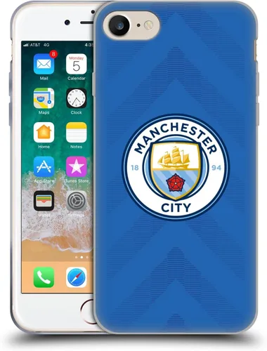 Vista 90 de Head Case Designs Funda de gel con licencia oficial del Manchester City Man City FC Away 2022/23 [protección de grado militar] compatible con Apple