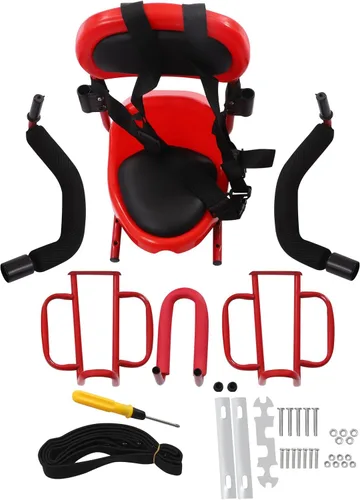 Vista 3 de Asiento trasero de bicicleta para niños, 14.17 x 20.48 pulgadas, portátil, montado en la parte trasera, asiento de bicicleta para niños, bicicleta