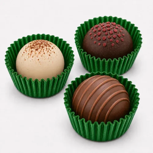 Vista 4 de #5 - Tazas de papel verde para dulces, paquete de 200 suministros para hacer dulces
