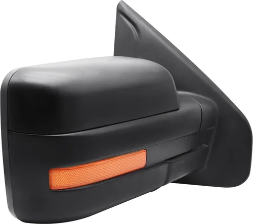 Vista 4 de Espejos de remolque para camioneta pickup 07-14 F150, calefacción eléctrica con señal ámbar, espejo negro, reemplazo del lado izquierdo del conductor