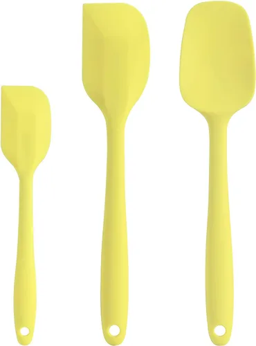 Vista 10 de Juego de espátulas de silicona, espátula de goma, cuchara y espátulas para hornear resistentes al calor de 600 °F (Aqua 3)