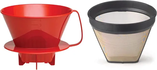 Vista 22 de Cono de Filtro de Café para Verter Fino, Tamaño Número 1, Negro, Prepara de 1 a 2 Porciones