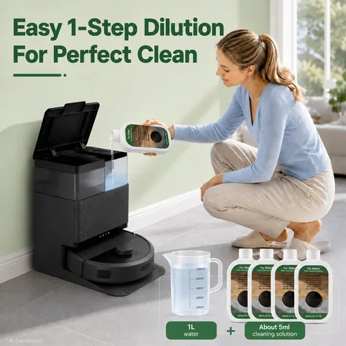 Vista 5 de 4 Pack Cleaning Solution for iRobot Roomba 400, 500 & 700 Series, 300mL
