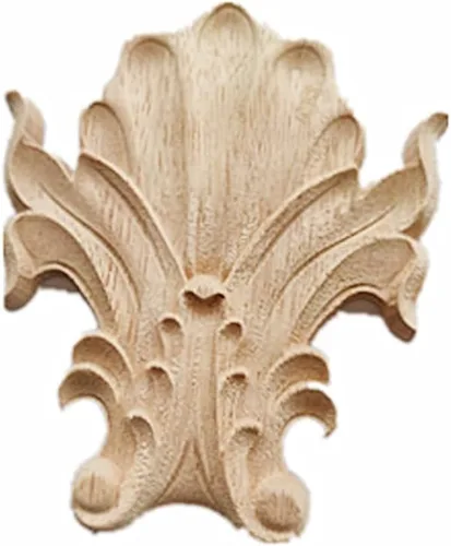 Vista 7 de Calcomanía de tallado de madera sin pintar, apliques de madera tallada para muebles de bricolaje, apliques para pared, cama, puerta, armario, 2