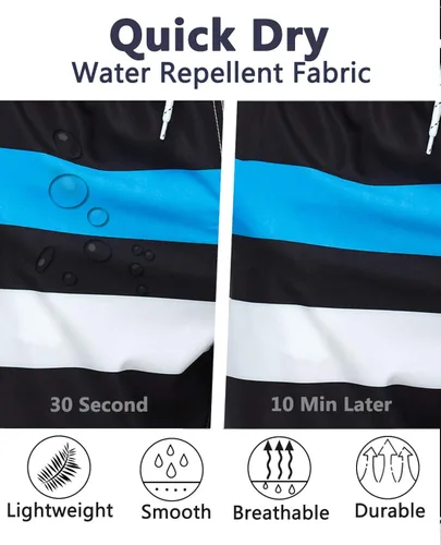 Vista 4 de SILKWORLD Traje de baño para hombre de secado rápido con forro de malla