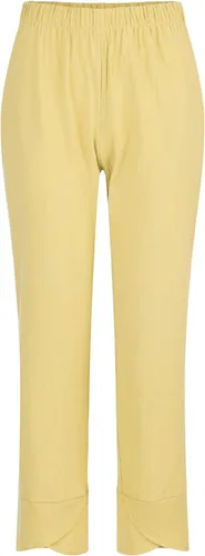 Vista 3 de Pantalones de pierna ancha para mujer, de verano, algodón, lino, cintura elástica, con cordón, pantalones de ajuste relajado