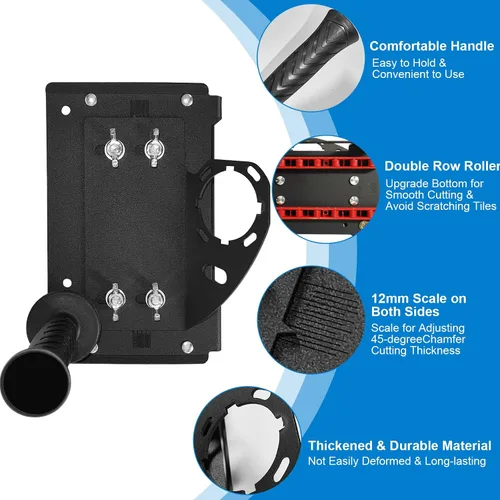 Vista 7 de Herramienta de biselado de azulejos de 45°, soporte para amoladora angular, piedra de cerámica para azulejos de corte de 45 grados, accesorio