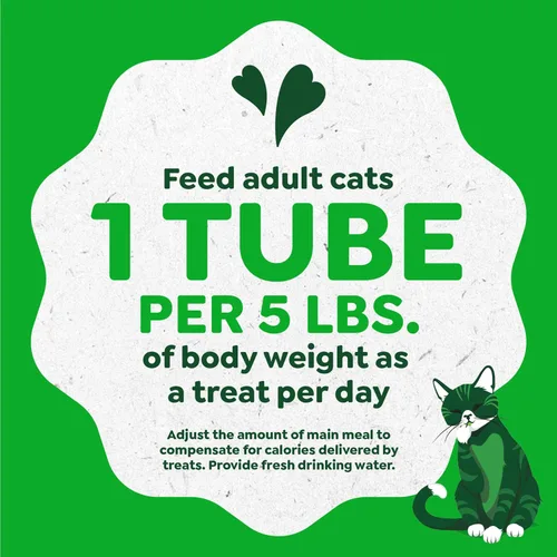 Vista 9 de Greenies Feline Smart Purees Golosinas Lickables Saludables para Interiores para Gatos con Pollo Real, Tubos de 0.49 oz., 4 Unidades (Paquete de 11)