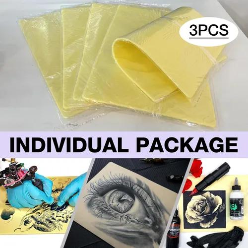 Vista 6 de Piel falsa de 0.118 in – Usiriy Tattoo Skin 3pcs 8x12" Tattoo Practice Skin Thick Synthetic Soft Silicone Skin Practice Pads Piel Sintetica Para