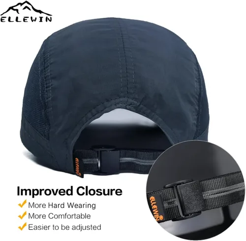 Vista 11 de ELLEWIN Gorra de béisbol unisex UPF 50 sin estructura, con pico grande y plegable