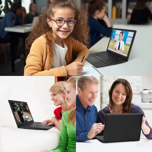 Vista 6 de Laptop de 10.1 Pulgadas, Procesador Quad-Core con Sistema Operativo Android 12.0, 2GB RAM, 64GB EMMC, Cámara Integrada, WiFi, Interfaz USB, Carga