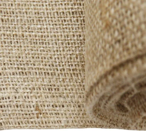 Vista 2 de Tela de arpillera, 38-40" de ancho, más de 100 yardas en stock - Perno de 5 yardas- 100% yute - Natural