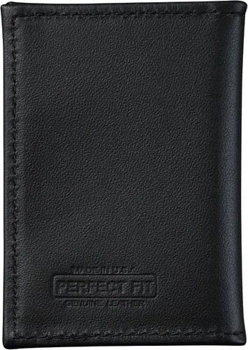 Vista 6 de Perfect Fit Shield Wallets Slim Dress Leather 2 ID Windows Wallet Bifold Licencia titular doble doble ID tarjeta permiso para tarjetas más grandes