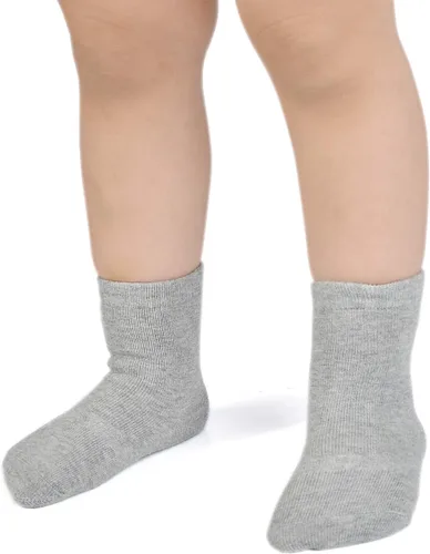 Vista 9 de EPEIUS Calcetines de bebé con empuñaduras para bebés y niños pequeños, calcetines antideslizantes de 6/12 pares