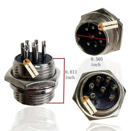 Vista 7 de Lsgoodcare Kit de surtido de 48 piezas, conector de cable de aviación macho hembra de 6 pines, 7 pines, 8 pines, 9 pines, 10 pines, rosca de 16 mm