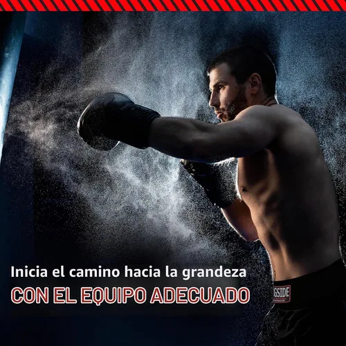 Vista 8 de Ringside Pro-Style Boxing Trunks, Satin Shorts for Men and Women, Ideal for Boxing, MMA, Muay Thai Negro